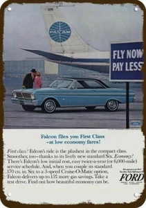 1965 FORD Falcon Futura Car Pan Am Airline VntLook DECORATIVE REPLICA METAL SIGN - Picture 1 of 1