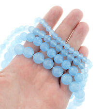 Round Aquamarine Beads 6mm -12mm - Choose Your Size - Blue - 1 Strand - BD1857
