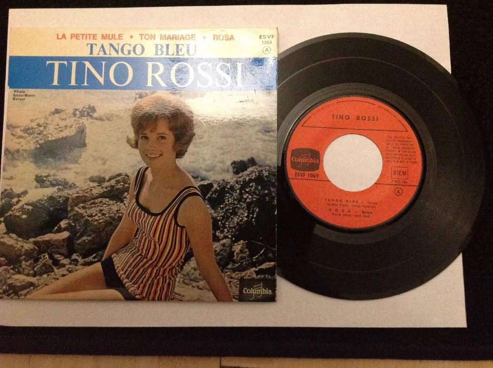 Tino Rossi -Tango Bleu / Rosa / Ton Mariage - 7" Single 1950s ESVF 1069 Columbia Foto 1 de 1