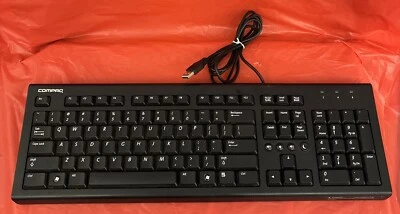 COMPAQ Wired USB Slim Keyboard PR1101U, In Excellent Condition, TESTED, Working. - Image 1 of 3