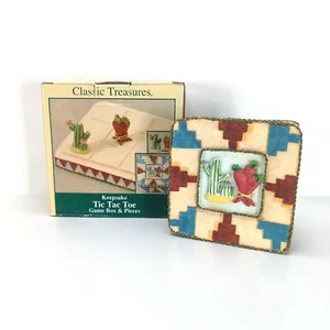 Clásico Treasures Keepsake Tic Tac Toe Juego Caja y Piezas Cactus y Pimientos NUEVO EN CAJA - Imagen 1 de 15