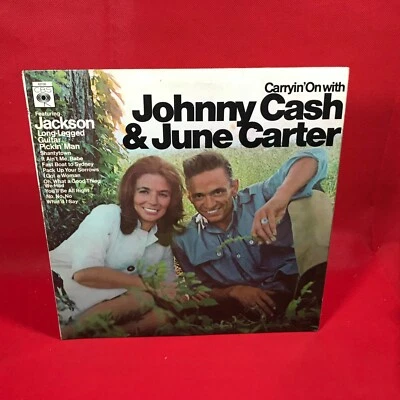 Carryin' On With Johnny Cash & June Carter 1967 UK vinyl LP record CBS original - Image 1 of 4