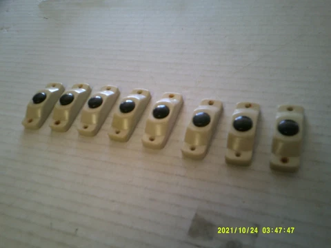 Vintage Bakelite CARLING PUSH BUTTONS 8 Door Bell Ivory With Brown Button #1 Cover