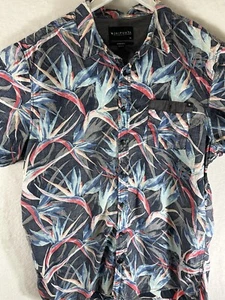 Rip Curl Surf Button Up Aloha Hawaiian Short Sleeve Shirt ~ Tropical Teal ~ XL - Picture 1 of 10