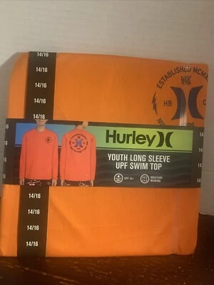 Top de natación Hurley juvenil niño UPF 50+ manga larga 14/16 que absorbe la humedad Foto 1 de 4