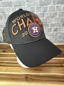 Adult Houston Astros WORLD SERIES CHAMPS 2017 CAP Black - OSFM - Adjustable - Picture 1 of 5