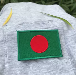 Bangladesh Flag Embroidered Patch National Emblem Logo Sew-On 2 x 3 Inches Badge - Picture 1 of 1