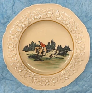 Fox Hunt Hunting Salad Plate Crown Ducal China by Tatler #2 - Picture 1 of 2