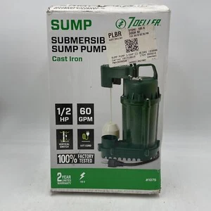 Zoeller 0.5-HP 60GPM Cast Iron Submersible Sump Pump 1075-0001 - Picture 1 of 6