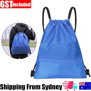 High Capacity Gym Sport Backpack Drawstring Bag Cinch Sack School Sports Bag AU - Picture 1 of 9
