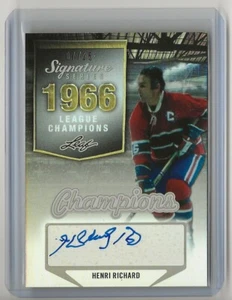 2015-16 Leaf Signature Series Champions Autographs Gray #SCHHR1 Henri Richard/25 - Picture 1 of 2
