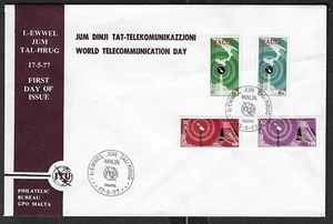 MALTA - FIRST DAY COVER - FIRST DAY OF ISSUE - WORLD TELECOMMUNICATION DAY 1977 - Picture 1 of 1