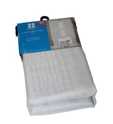 Essential Home One Solid White Sheer Voile Panel 59"x84" - Image 1 of 3