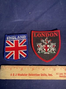 Souvenir TRAVEL PATCH coppia INGHILTERRA/LONDRA...perfette condizioni - Foto 1 di 3