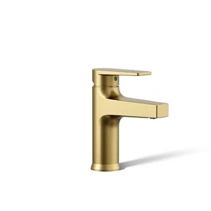 KOHLER 74013-4-2MB Taut 1-Handle Bathroom Faucet Vibrant Brushed Moderne Brass - Picture 1 of 10