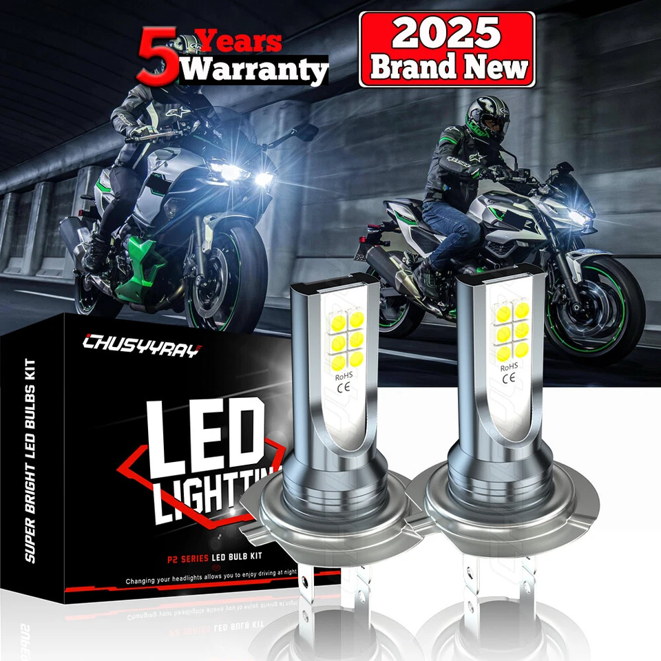 Faro LED H7 2 piezas para Can-Am Spyder RS Roadster SE5 SM5 blanco bombillas 16000LM Foto 1 de 4