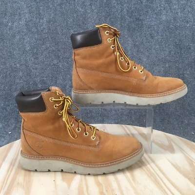 Botas de Combate Timberland para Mujer 7 W Kenniston Cuero Marrón Con Cordones Punta Redonda Foto 1 de 4