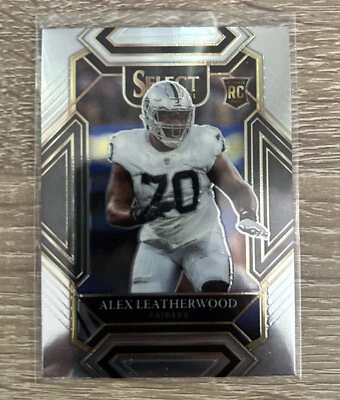 2021 Panini Select Football #286  RC Club Level Rookie Raiders ALEX LEATHERWOOD - Image 1 of 2