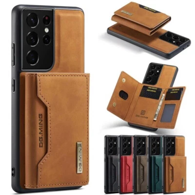 DG.MING 2in1 Detechable Magnetic Wallet Card Bags Leather Cover Case For Samsung - Image 1 of 4
