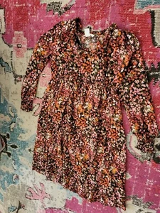 VGUC cottagecore chic floral dress H&M maternity womens S flowers black pretty - Picture 1 of 4