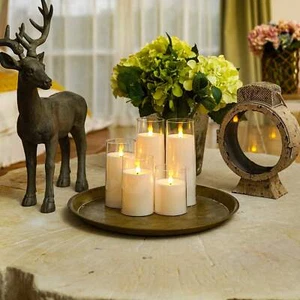 White Flicker Flameless Candles, Battery LED Acrylic - Huge discount - Picture 1 of 6