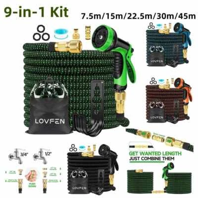 25/50/75/100/150FT Expandable Flexible Garden Water Hose 10 Function Spray Gun - image 1 of 4