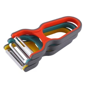 3 Vegetable & Fruit Peeler Set–Stainless Steel Potato Peeler Sharp Swivel Cutter - Picture 1 of 8