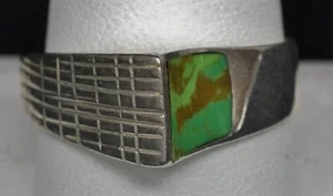 DESERT ROSE TRADING DRT Yellow/Green Abstract Gaspeite Sterling Ring Size 11 - Picture 1 of 5