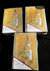3 Photo & Video Storage Box Label Holder 1k Photos Or 10 Video Tapes NEW! Sealed - Picture 1 of 10