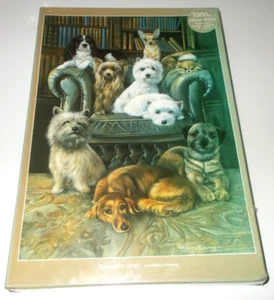 Otter House "Dogs in the Library" Jigsaw Puzzle 1000 pieces *** NEW & SEALED *** - Picture 1 of 3