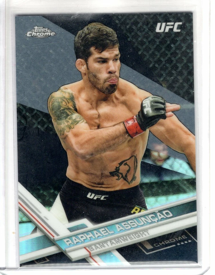 2017 Topps UFC Chrome RAPHAEL ASSUNCAO #84 BLACK REFRACTOR 08/10 Rare SSP - Image 1 of 1