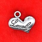 5 x Tibetan Silver Lovely Love Heart Charm Pendant Jewelry Making Craft