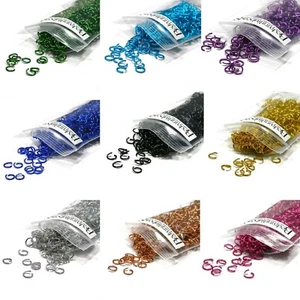 50 Aluminum 6mm 20 Gauge Bright Colored Open Round Jumprings Jump Ring Findings - Picture 1 of 14