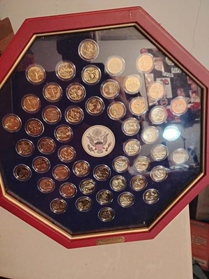 US Coins Gold Plated Quarters 50 State Collection - Image 1 of 3