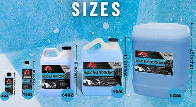 Magic Blue Protectant Tire Shine | Water Resistant High Gloss Tyre Trim Dressing - Image 1 of 4