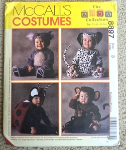 McCalls Costumes Sewing Pattern 8897 Toddler Ladybug Bear Dog Size 3 UNCUT - Picture 1 of 5