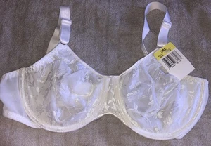 NWT Vintage Bali 38C Bra White Lace Sheer Underwire Adjustable Straps 3848 - Picture 1 of 7