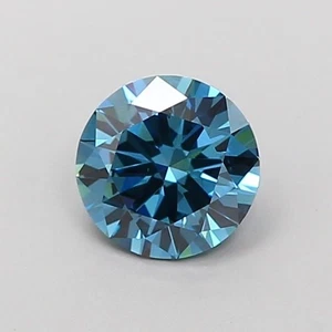 Round 1.02 Carat Fancy Vivid Blue VS2 CVD IGI Loose Lab Grown Diamond - Picture 1 of 3