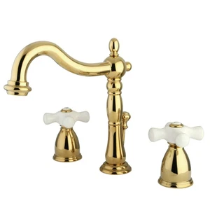 Kingston Brass KB1972PX Heritage Widespread Lavatory Faucet , Polished Brass - Picture 1 of 1