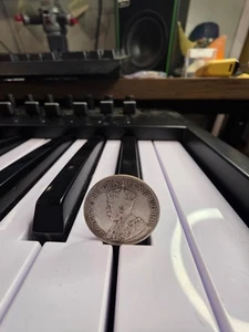 Moneda extranjera de 25 centavos de plata Jorge V de Canadá 1917 - Imagen 1 de 2