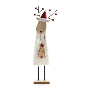 Christmas Wooden Wool Felt Decoration Christmas Santa Claus2707 - Picture 1 of 15