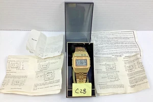 1980 Vintage Omni LCD Digital World Time Chronograph Box Papiere Top Uhr - Bild 1 von 17