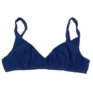 Donni Women’s Size XXL Blue Cotton Waffle Bralette Bra Top NWT - Picture 1 of 10