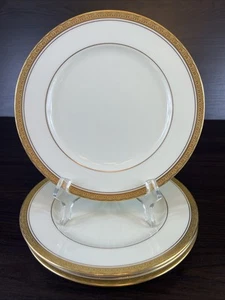 4 Noritake Japan Canterbury Bone China Gold Rimmed Salad Plates - Picture 1 of 9