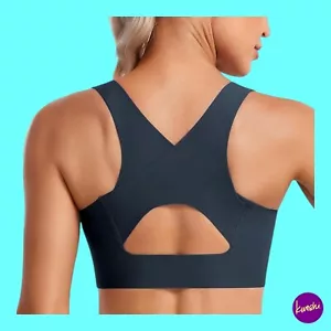 CRZ YOGA Women's Flex Sculpt Sports Bra, High Impact, True Navy, UK 12 /EU 40 - Picture 1 of 9