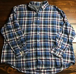 Van Heusen Shirt, Men's Size 3XL, Blue Red White, Plaid, Button Up, Long Sleeve - Picture 1 of 8