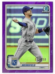 Whit Merrifield 2020 Bowman Chrome Purple Refractor #6 /250 Royals Parallel Card - Picture 1 of 2