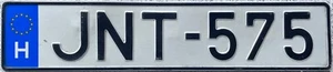 Hungary Euroband Graphic Number Licence License Number Plate JNT 575 - Picture 1 of 6