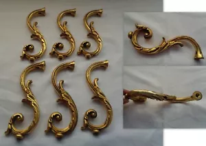 6 BRAS ELEMENTS DE LUSTRE EN BRONZE - Foto 1 di 1