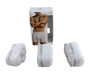 New CALVIN KLEIN 2XL 44-46 White Color 3-Pk Cotton Men's Boxer Briefs MSRP $46 - Picture 1 of 7